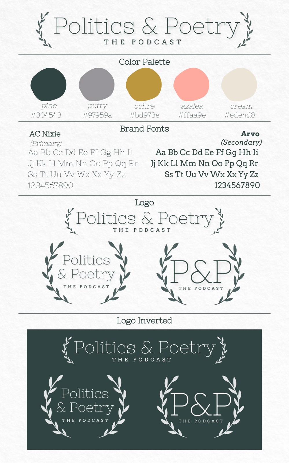 Politics & Poetry brand kit