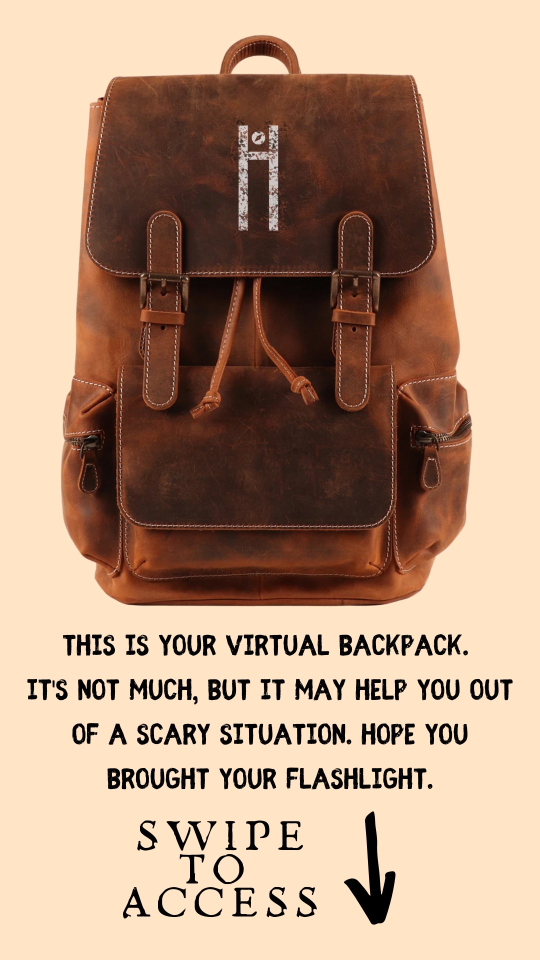 The Hunt backpack story ad