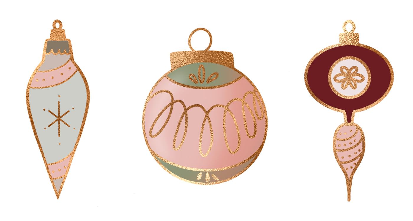 Christmas ornaments illustration
