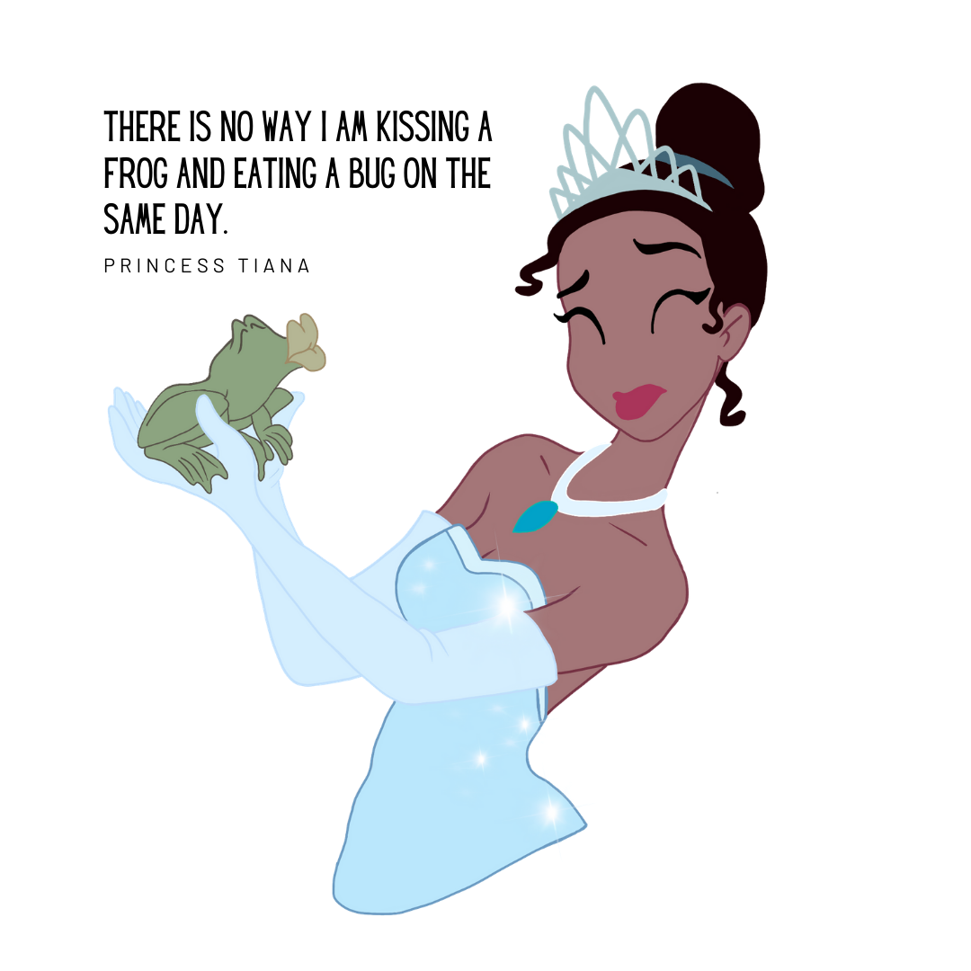 Princess and the Frog quote illustration